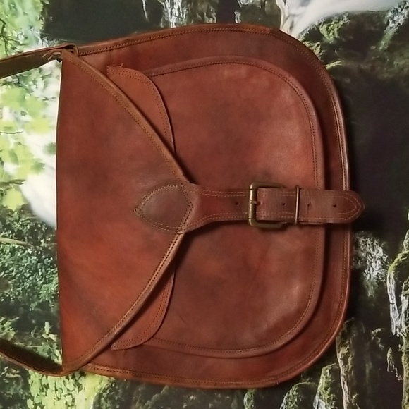 NWOTVintage1907 Great Seal of the state of Oklahoma Leather Messenger Laptop Bag - Picture 1 of 6